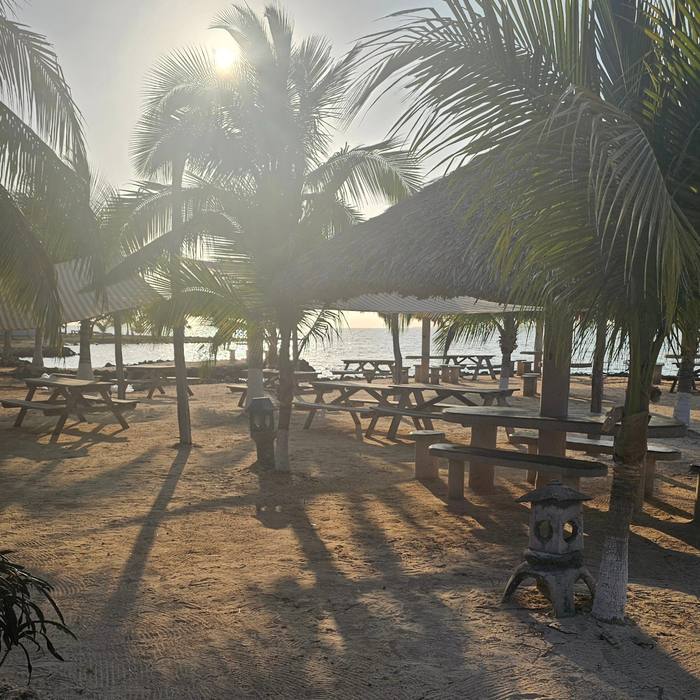Afternoon shade under the palapas